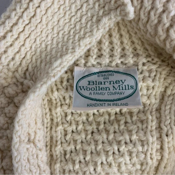 Blarney Woolen Mills Kids Handknit In Ireland Fisherman's Sweater Size Unknown - Picture 7 of 12
